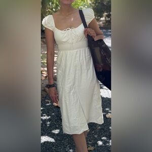 Reformation Arna Mini Dress in White